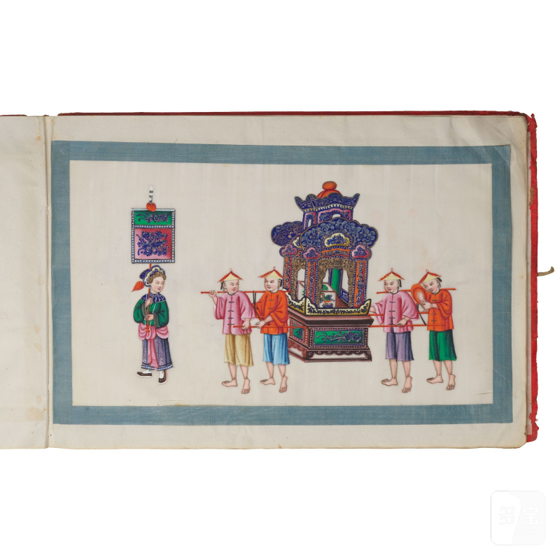 中國畫家 十九世紀 遊行圖冊頁十二開 設色紙本 | CHINESE ARTIST (19TH CENTURY) - 图16